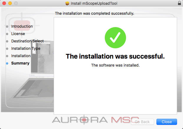 Installer installation successful